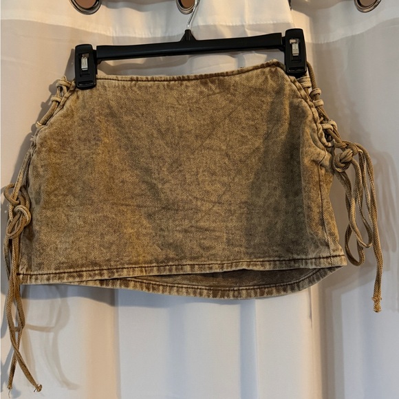 Y2K Pretty Little Things Micro Mini Skirt Lace-Up Festival Coachella - Picture 2 of 13